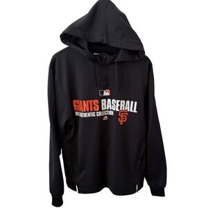 San Francisco Giants MLB Authentic Majestic Collection Hoodie Sweatshirt SF Sz M
